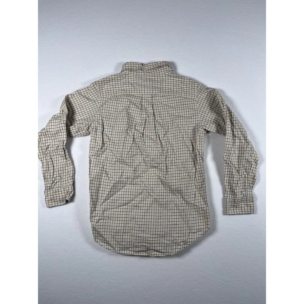 VTG Ralph Lauren Boy's Plaid Size 7 Long Sleeve Button Down Shirt Y2K